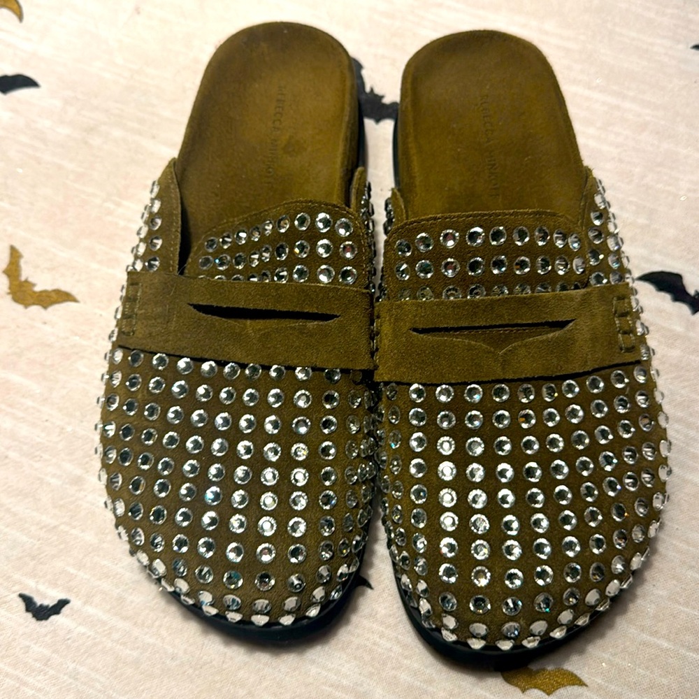 NEW REBECCA MINKOFF  Sparkly Loafer Mule! Size 6